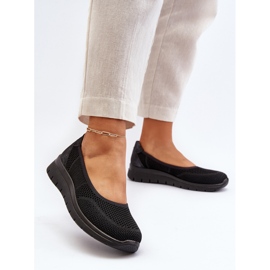Ballerines Aviaba noires sur plateforme et semelle compensée le noir 4