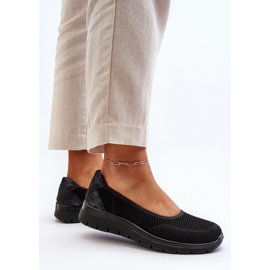 Ballerines Aviaba noires sur plateforme et semelle compensée le noir 9