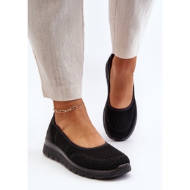 Ballerines Aviaba noires sur plateforme et semelle compensée le noir 8