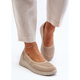 Ballerines Aviaba beiges sur plateforme et semelle compensée 4