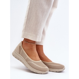 Ballerines Aviaba beiges sur plateforme et semelle compensée 2