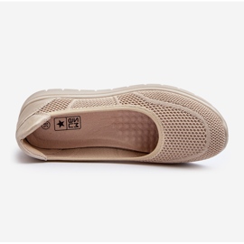 Ballerines Aviaba beiges sur plateforme et semelle compensée 6