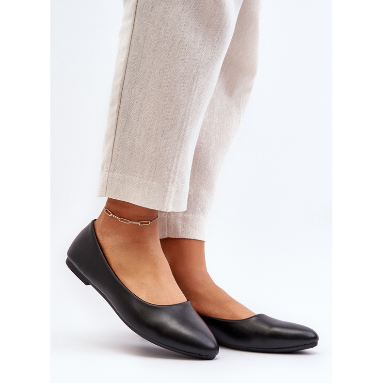 Ballerines Femme En Cuir Eco Noir Tindomiel le noir 2