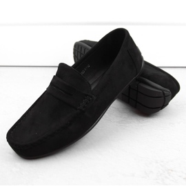 News Chaussures en daim, mocassins à enfiler pour hommes, noir Unisoft 7710 le noir 4