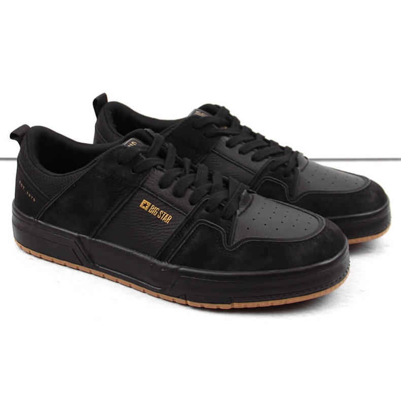 Chaussures de sport noires pour hommes Big Star NN174094 1