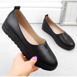Chaussures slip-on en cuir noir pour femme Filippo DP6163 le noir 1