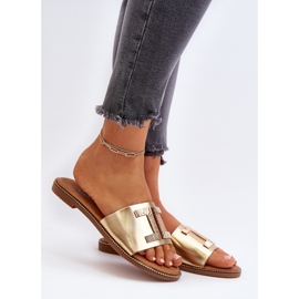 Seastar Tongs pour femmes avec décoration Ollavia dorée d'or 2