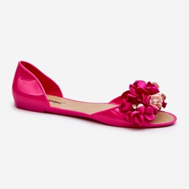 Ballerines Femme En Caoutchouc À Fleurs Fuchsia Junikla rose 1