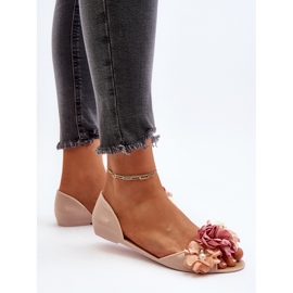 Ballerines Femme En Caoutchouc À Fleurs, Beige Junikla 5