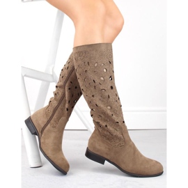Jezzi W bottes ajourées JEZ423B marron brun 4