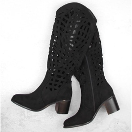 Jezzi W JEZ427 bottes ajourées, noir 2