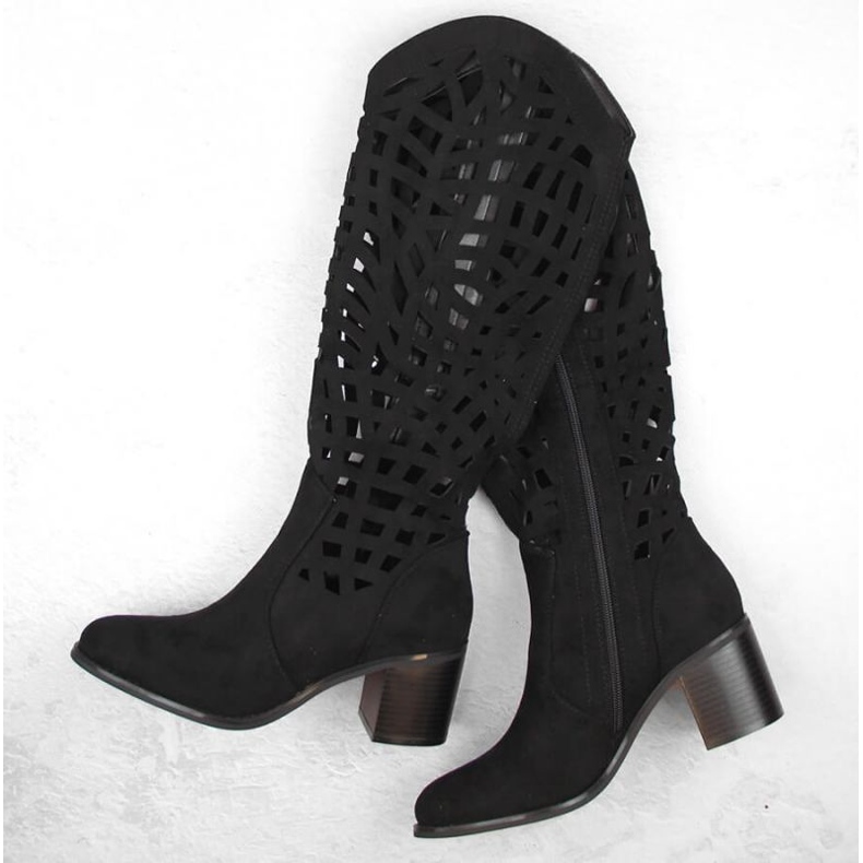 Jezzi W JEZ427 bottes ajourées, noir le noir 2