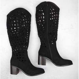 Jezzi W JEZ427 bottes ajourées, noir le noir 3