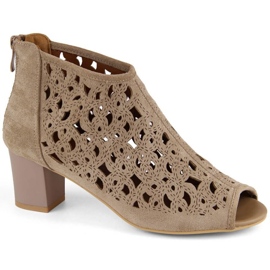 Bottines en daim Jezzi W JEZ428 marron clair 1