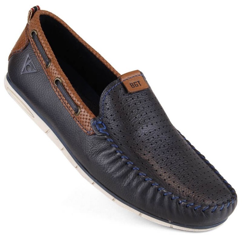 Chaussures en cuir Bugatti M INT1990, bleu marine 1