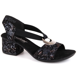 Sandales confortables Rieker W RKR679 noires le noir 1