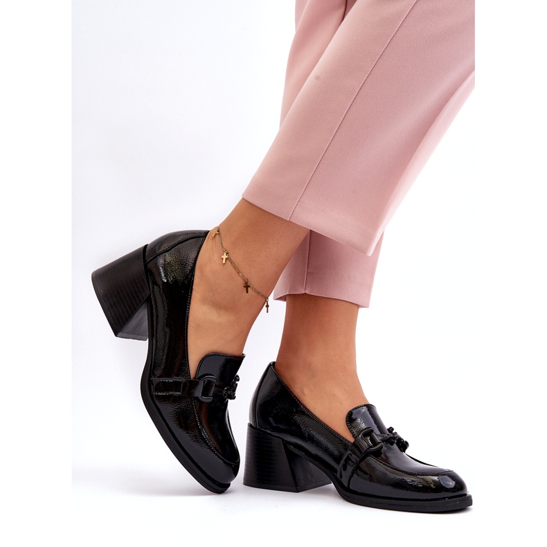 Vinceza Chaussures à talons hauts vernies noires 2