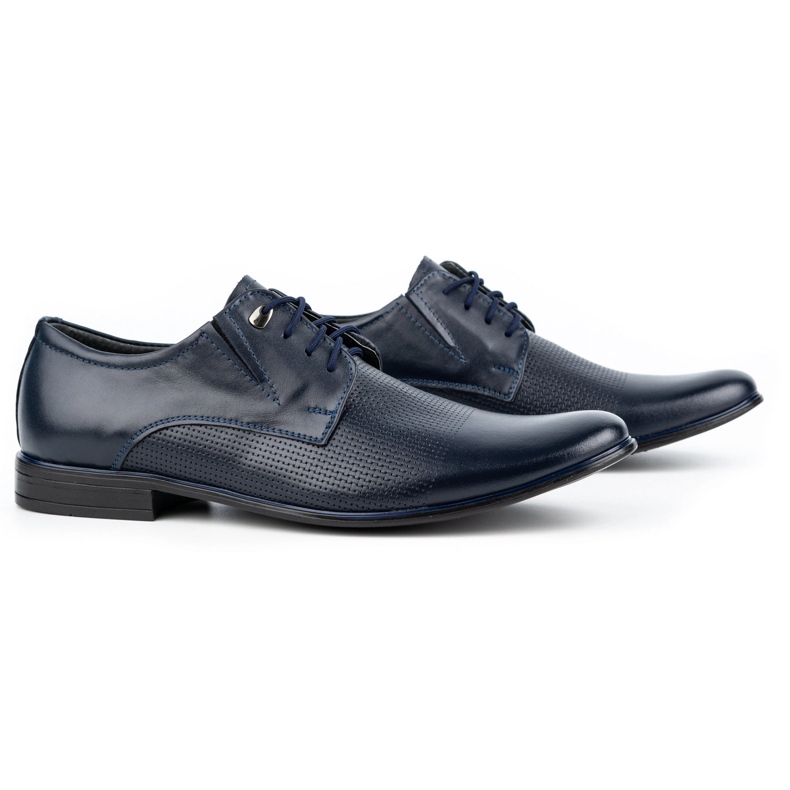 Olivier Chaussures élégantes en cuir pour hommes 302T3, bleu marine 2