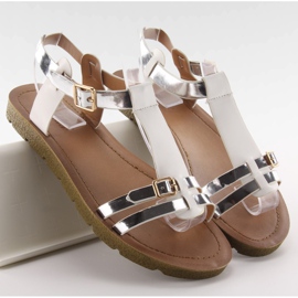 Sandales femme JK-60 Blanc blanche gris 1 Sandales femme JK-60 Blanc blanche gris 1