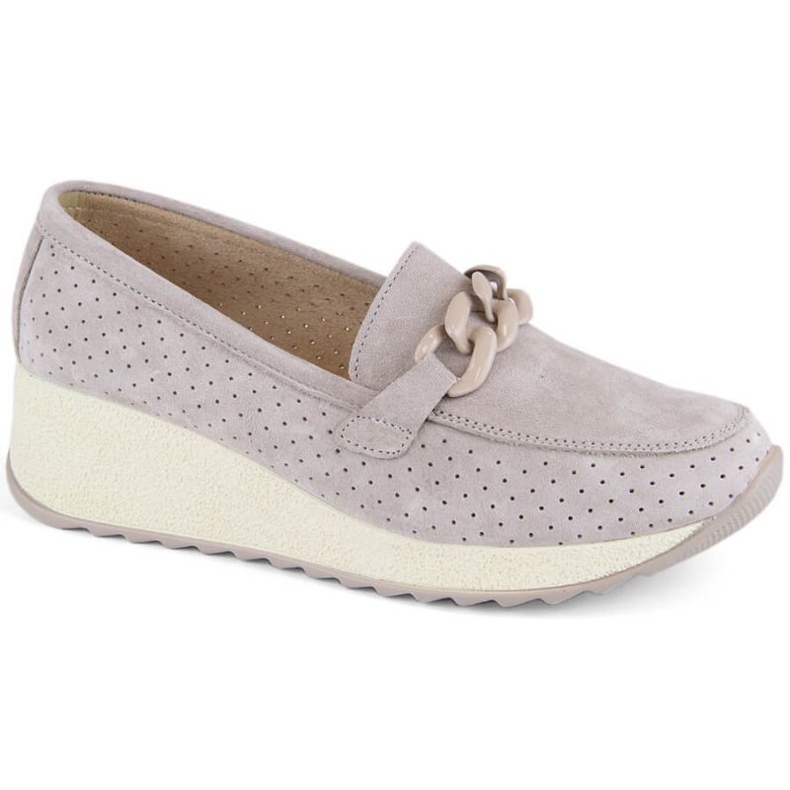 Chaussures Filippo W PAW507A en cuir et daim beiges 1