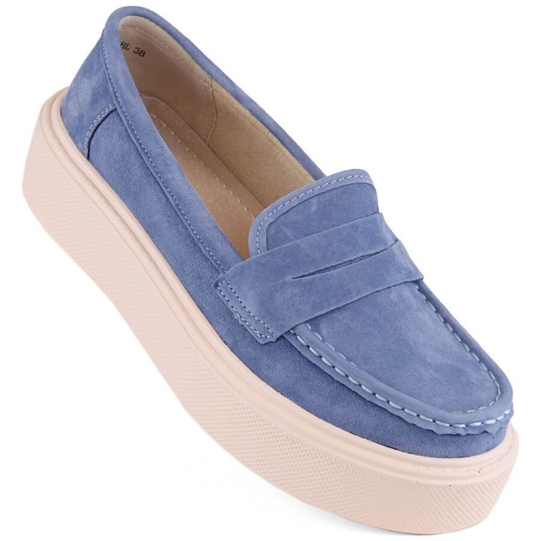 Filippo W PAW509A chaussures en cuir suédé bleu 1