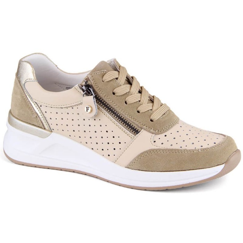 Chaussures Filippo W PAW512 en cuir beiges 1