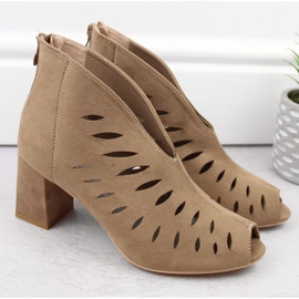 Bottines en daim Potocki W WOL225B cappuccino brun 3