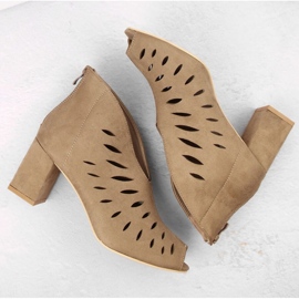 Bottines en daim Potocki W WOL225B cappuccino brun 4
