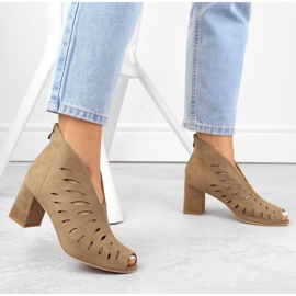 Bottines en daim Potocki W WOL225B cappuccino brun 6