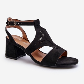 Sandales noires à talons bas Eleriva le noir 2
