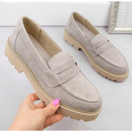 Chaussures en cuir suédé mocassins femme taupe Filippo DP6090 beige 1 Chaussures en cuir suédé mocassins femme taupe Filippo DP6090 beige 1