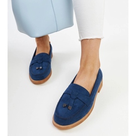 Mocassins en daim bleu marine par Vinceza 2