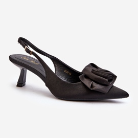 Talons hauts Ozena noirs avec décoration 1