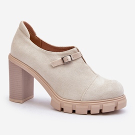 Jezzi Chaussures à talons hauts pour femmes, beige clair Tauina 2