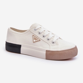 Baskets basses femme blanches Enalae 1