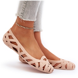Ballerines en caoutchouc Salam nues pour femmes beige 7