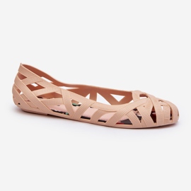 Ballerines en caoutchouc Salam nues pour femmes beige 1