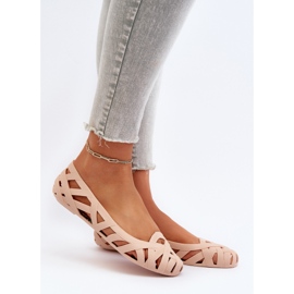 Ballerines en caoutchouc Salam nues pour femmes beige 2