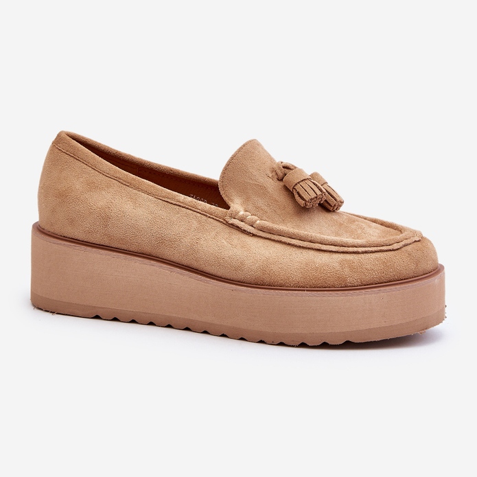 Mocassins Pour Femmes Sur Plateforme Avec Franges, Marron Mialani brun 2 Mocassins Pour Femmes Sur Plateforme Avec Franges, Marron Mialani brun 2