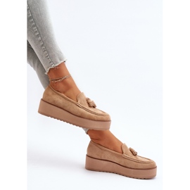 Mocassins Pour Femmes Sur Plateforme Avec Franges, Marron Mialani brun 1 Mocassins Pour Femmes Sur Plateforme Avec Franges, Marron Mialani brun 1