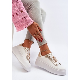 Baskets blanches pour femmes avec décoration Celedria 1