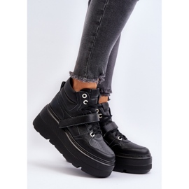 Zazoo 3450 Baskets En Cuir Femme Noir 2