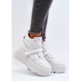 Zazoo 3450 Baskets En Cuir Femme Blanc 2