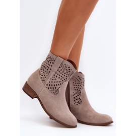 Zazoo 3305/2 Bottes Cappuccino Ajourées Femme beige 2 Zazoo 3305/2 Bottes Cappuccino Ajourées Femme beige 2