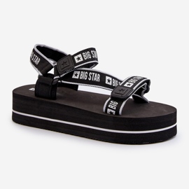 Sandales pour femmes sur la plateforme Big Star NN274A525 Noir le noir 2