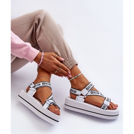 Sandales à plateforme Big Star pour femmes NN274A526 Blanc 1