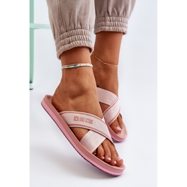 Tongs femme Big Star NN274A058 Rose 1