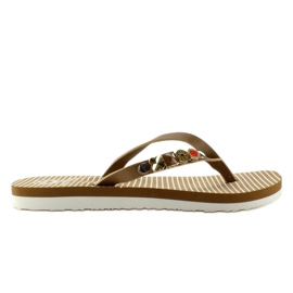 Tongs avec ceinture décorée B762 Beige 1