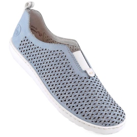 Chaussures ajourées confortables Rieker W RKR653 bleu 1