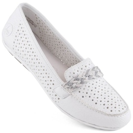 Chaussures ajourées confortables Rieker W RKR661 blanc blanche 1